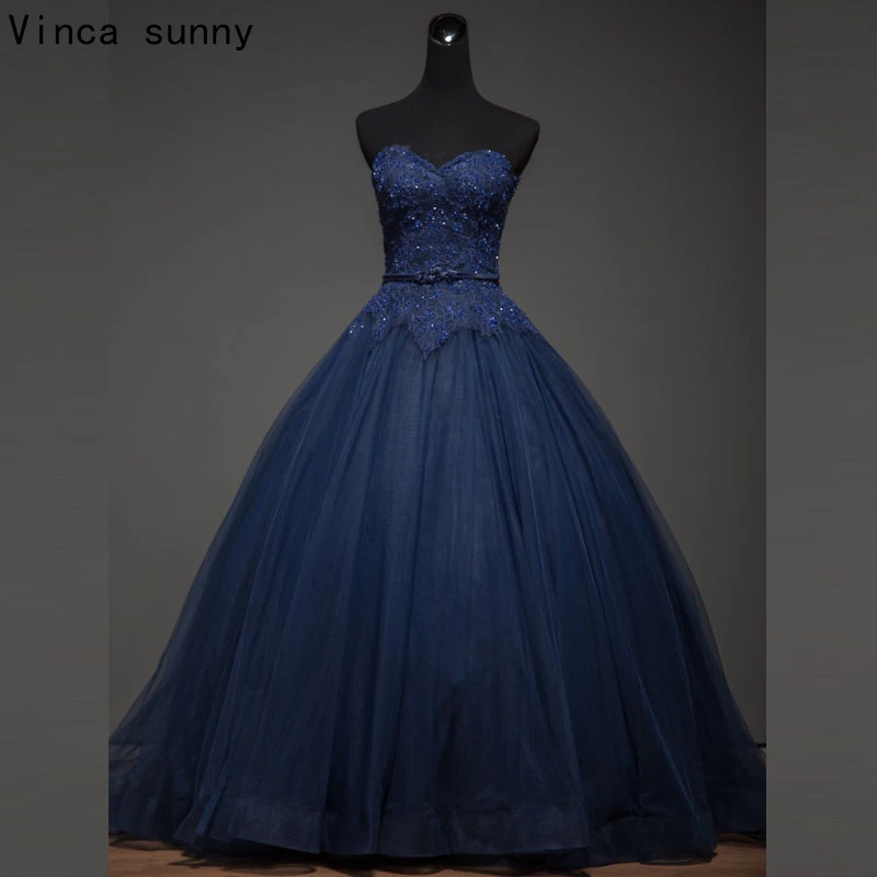 

Real Image Navy Blue Beading Evening Dress New Arrival Formal Dress vestido longo para festa Prom Dress