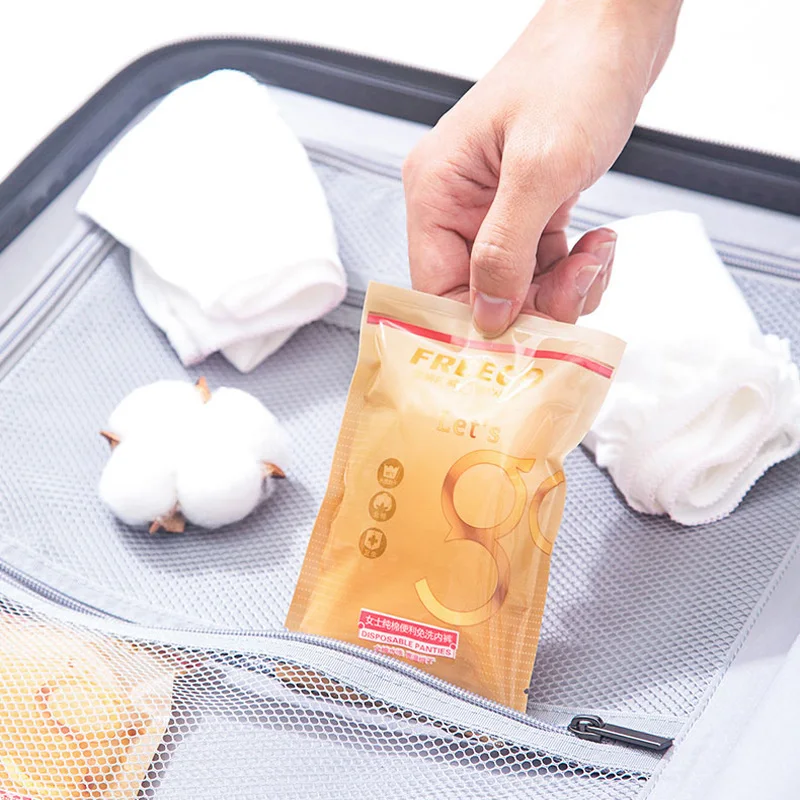 Freego Золотая посылка одноразовое мужское серое хлопковое нижнее белье/Трусики 5