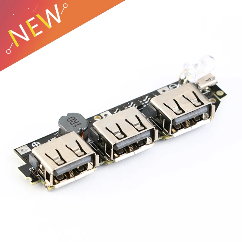 3 USB выхода в 7 4 2 до 5 В 2A 1A мобильная плата питания Повышающий Модуль для внешнего
