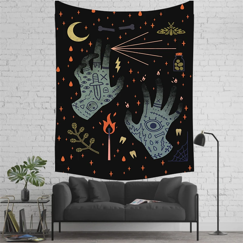 Loartee Witchcraft Ouija ручной гобелен Psychic Magic Astrology Comics Богемный Хиппи divination домашний