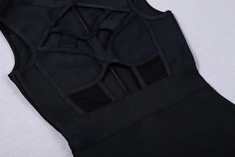 Летняя распродажа Высокое качество! Женская модная одежда 2017 черное облегающее