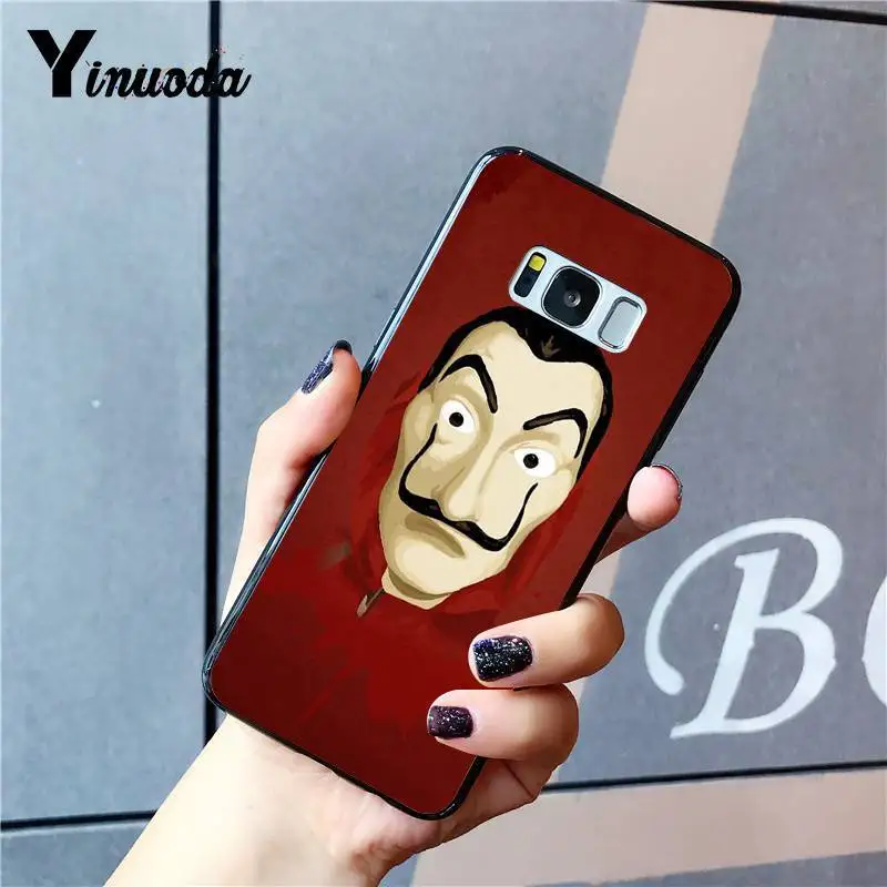 Черный мягкий силиконовый чехол Yinuoda из ТПУ для телефона Samsung Galaxy S8 S7 edge S6 plus S5