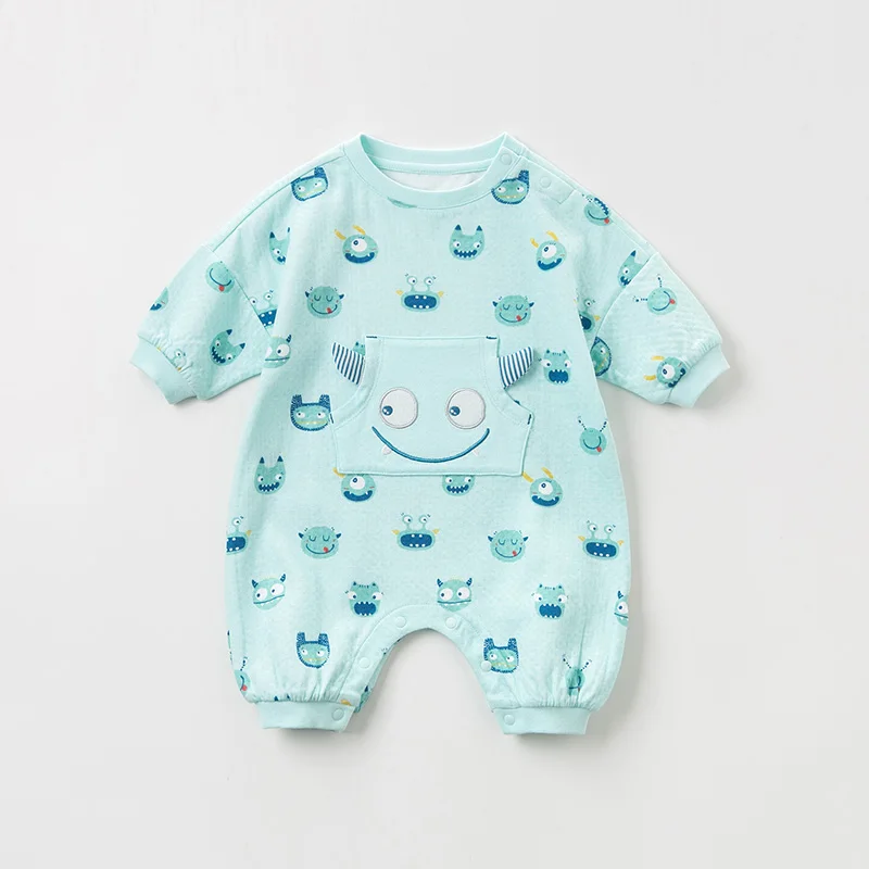 DBH11359 dave bella autumn baby boy long sleeve romper infant toddler jumpsuit children boutique new born 1 piece |