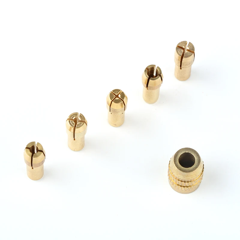 Toolstrong 5pc 0.5-3.2mm Copper Small Electric Drill Bit Collet Micro Twist Chuck Set With Allen Wrench For DIY Tools AC09 | Инструменты