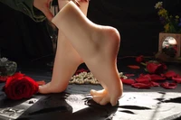 3800m realistic one pair silicone mannequin dummy foot shoe modelmanikin torsofree nail stickers