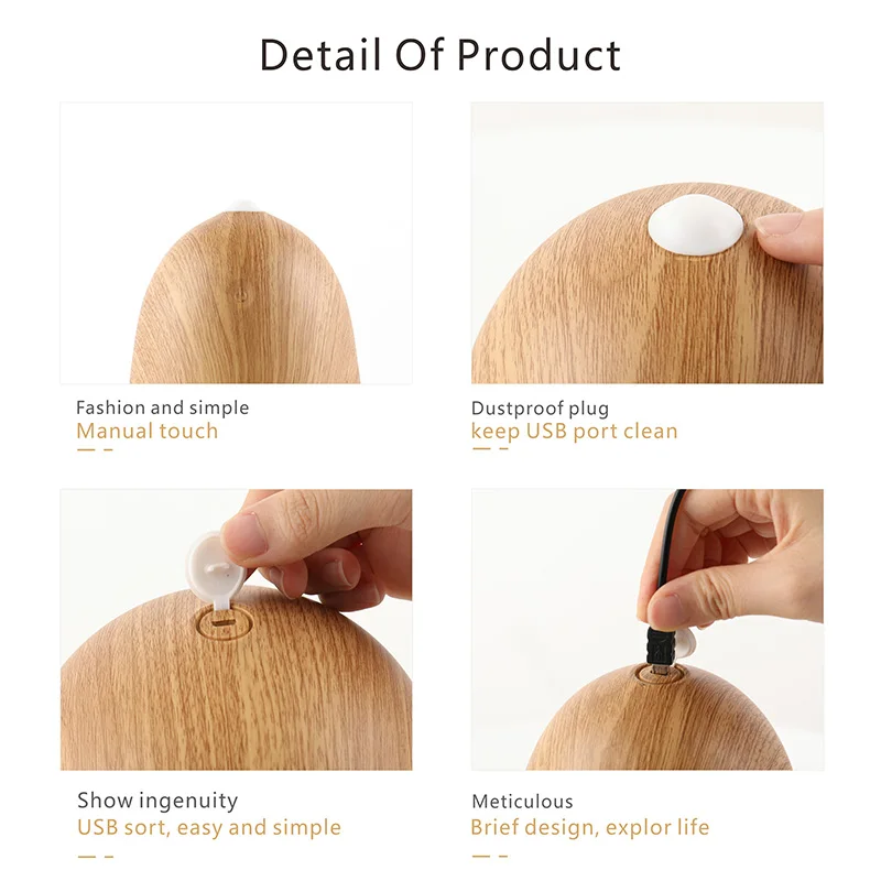 Светодиодная настольная лампа GX. Diffuser перезаряжаемая от USB с питанием батареи |