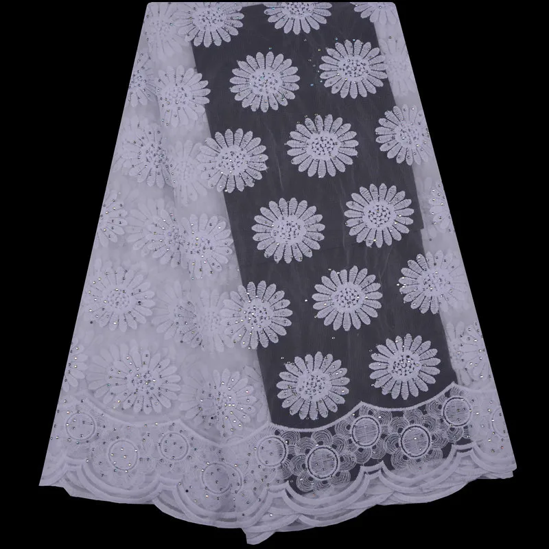 

Embroidery Lace Fabric Latest Nigerian Lace Fabric For Wedding High Quality Net Lace Fabrics With Stones French Lace Fabric 1229