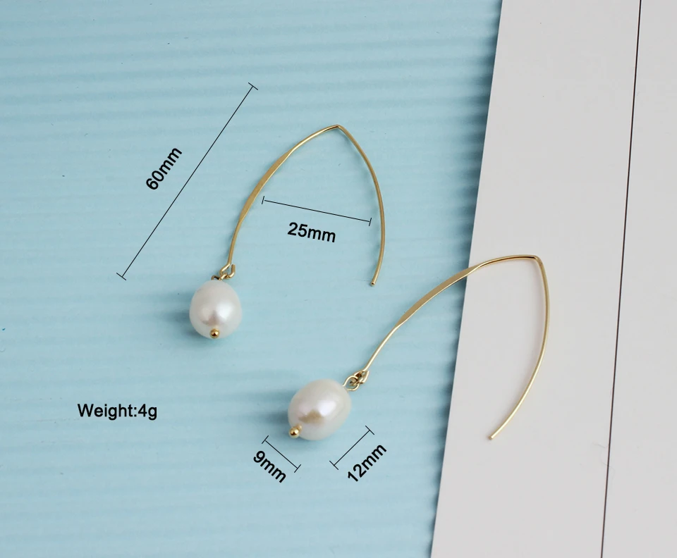 Женские серьги-подвески металлические серьги золотого цвета