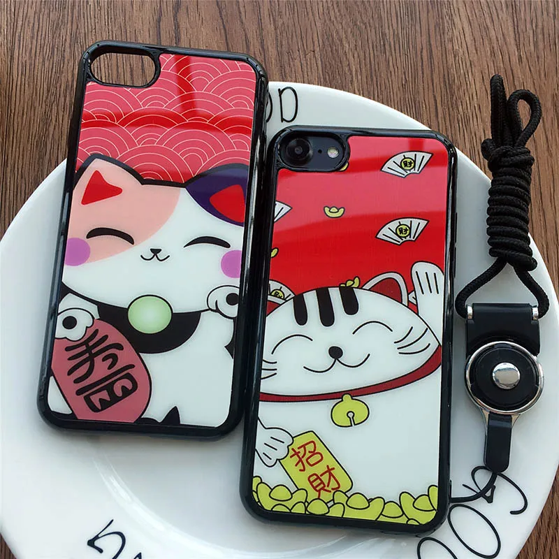 Tmalltide милый мультфильм Фортуна Cat Lucky TPU чехол для iPhone 6 S плюс противоударный Iphone