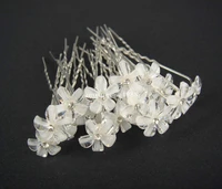 60pcs wedding bridal mini resin white flower hair pin hair accessory a 3