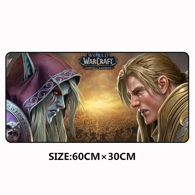 Белый 60x30 см резиновый WOW игровой коврик для мыши World of Warcraft, модный коврик для мыши для ноутбука, коврик для ноутбука, скорость, Отаку, лучший подарок - Цвет: Белый