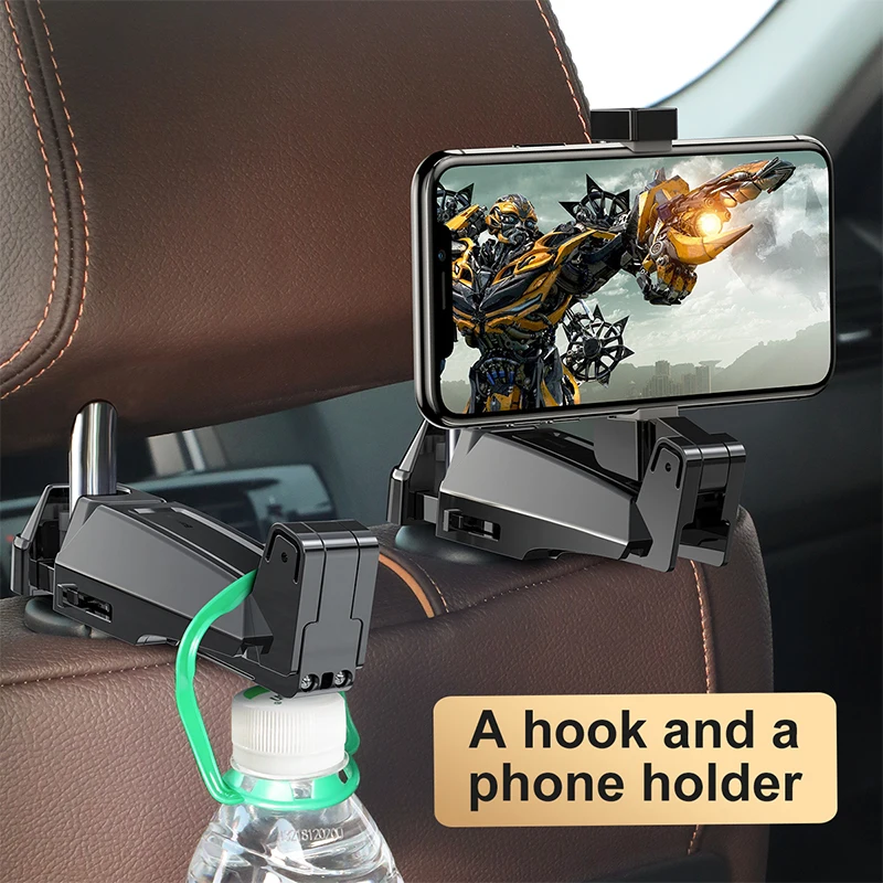 baseus car backseat phone holder hook auto fastener clip cellphone holder seat back bag hanger clip in car for iphone xr xiaomi free global shipping