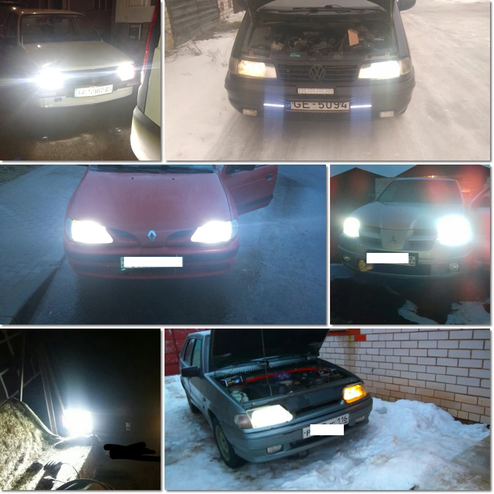 Мощный H4 светодио дный H7 H11 H8 9006 HB4 H15 P9 авто фар 55 Вт/110 W/Pair Высокая Низкая луч лампы Автомобильные 6000 К