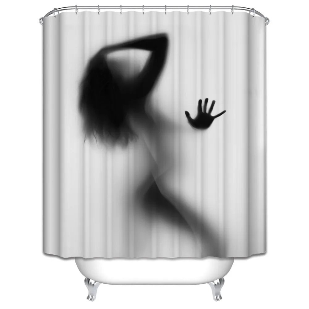 180x180cm Fashion Creative Sexy Girl And Women Shadow Silhouette Bath Shower Curtain Waterproof Bathroom Home Decoration |