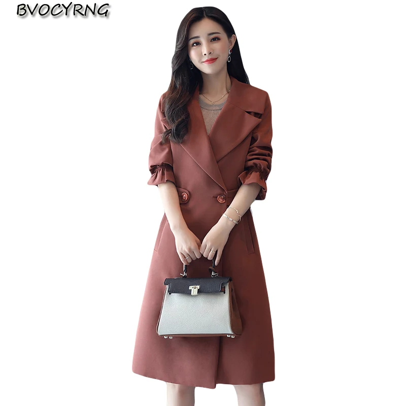 2020 Высокое качество Новинка весна и осень женский плащ размера плюс Длинная