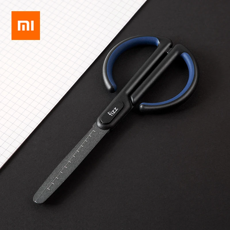 Xiaomi фторное покрытие антипригарные ножницы со шкалой из нержавеющей стали канцелярские ножницы защитная бумага ножницы для резки ленты