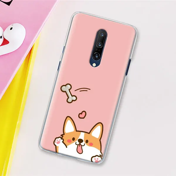 02 Мультяшная собака корги Шиба ину чехол для Oneplus 7 Pro 6 7 6T 5T жесткий чехол-накладка для мобильного телефона Coque - Цвет: 02