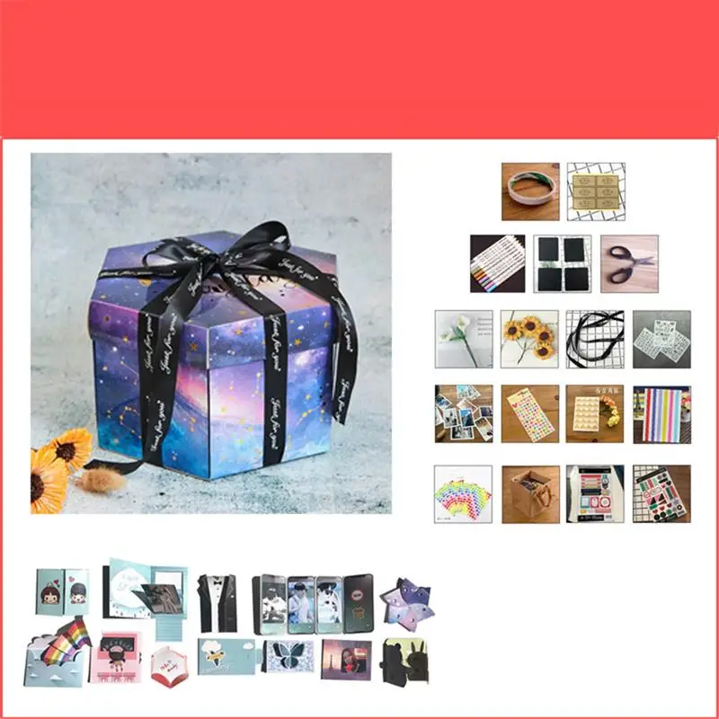 Новый креативный альбом Подарочная коробка ручной работы фото взрывная для дня