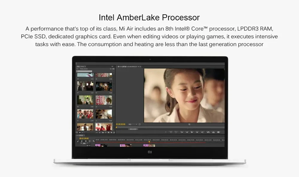 Ноутбук Xiaomi Air 12,5 дюймов экран Intel Core m3-8100Y/i5 4 Гб ОЗУ 128 Гб ПЗУ ультра тонкий полностью Meatal корпус Английский Windows 10