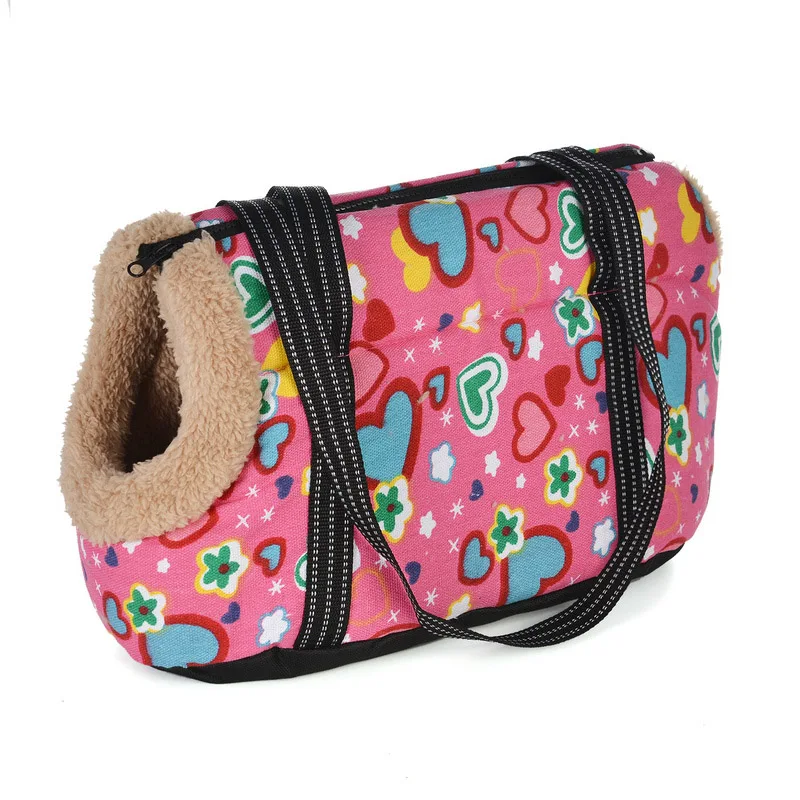 with fur Classic Pet Carrier For Small Dogs Cozy Soft Puppy Cat Dog Bags Backpack Outdoor Travel Pet Sling Bag Chihuahua Pug Pet Supplies - Цвет: with fur