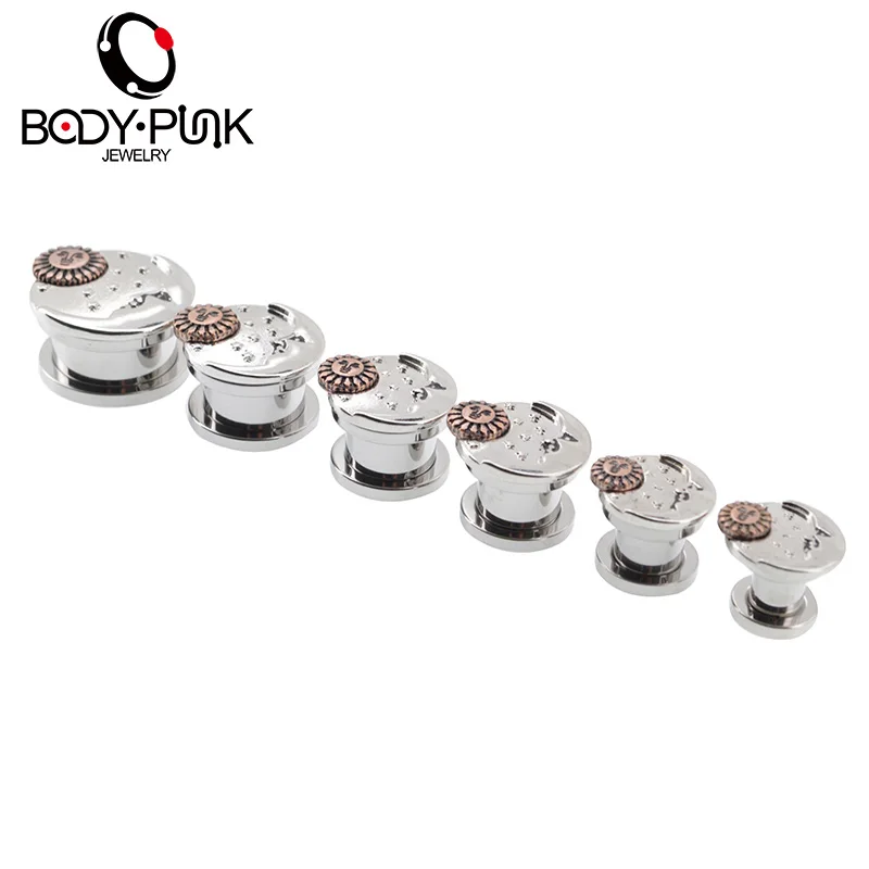 2 шт. туннели из нержавеющей стали с заглушками для пирсинга|plugs and tunnels|body piercing