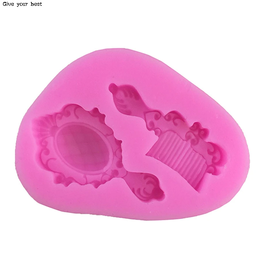 Расческа с зеркалом инструменты для украшения тортов из мастики рамки кекс