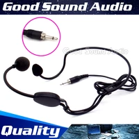 5pcs 3 5 mm screw plug wired headworn condenser microphone headset mic mikrafon for wireless karaoke system bodypack transmitter