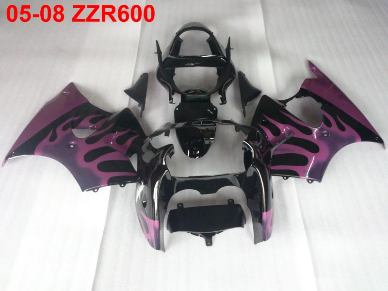Литьевая форма 100% подходит для Kawasaki Ninja ZZR600 05 06 07 08 Обтекатели 2005-2008 TW28 с