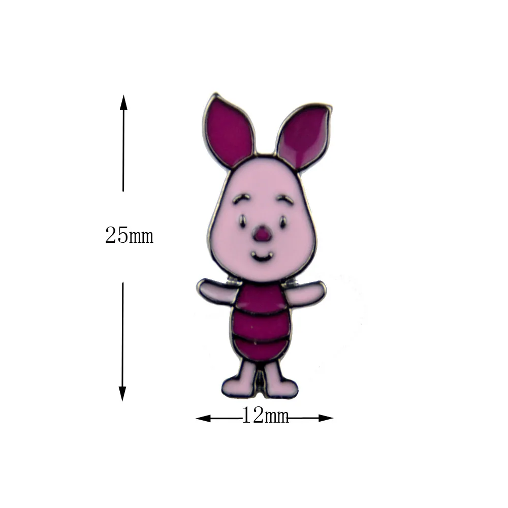 Эмалированная брошь кнопка 90 в виде мультяшной поросенки аксессуары для рюкзака