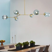 kitchen modern pendant light gradual blue glass lamp bar gold pendant lighting large pendant lights room ceiling lamp free bulbs