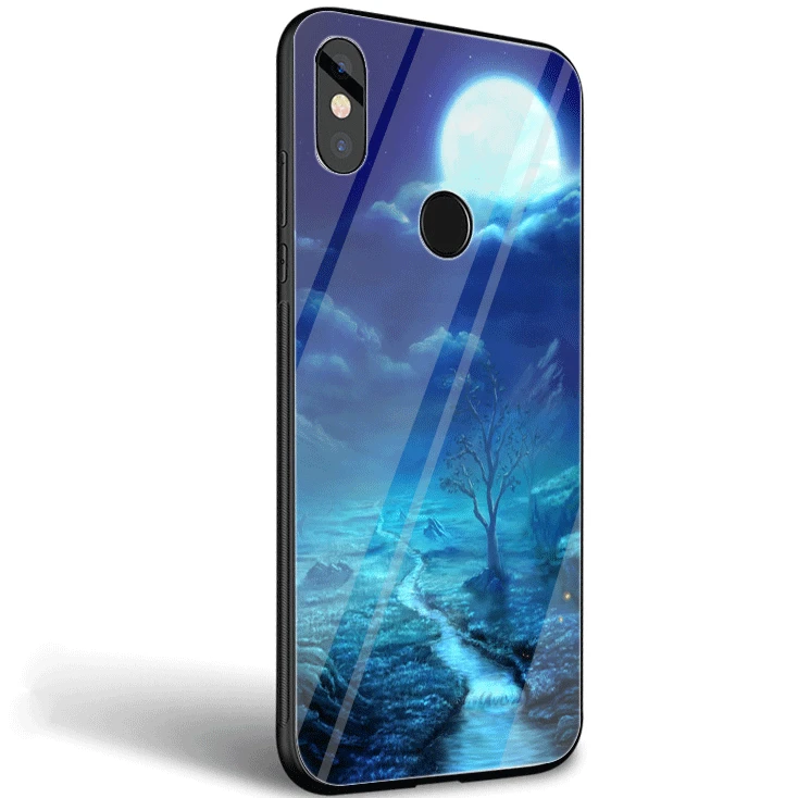 Cell Phone Case Glass Kanagawa Big Wave For Xiaomi Mi 8 Lite A1 A2 5X 6X 9 Redmi Note 5 6 7 Pro 6A 4X Pocophone F1 Cover | Мобильные