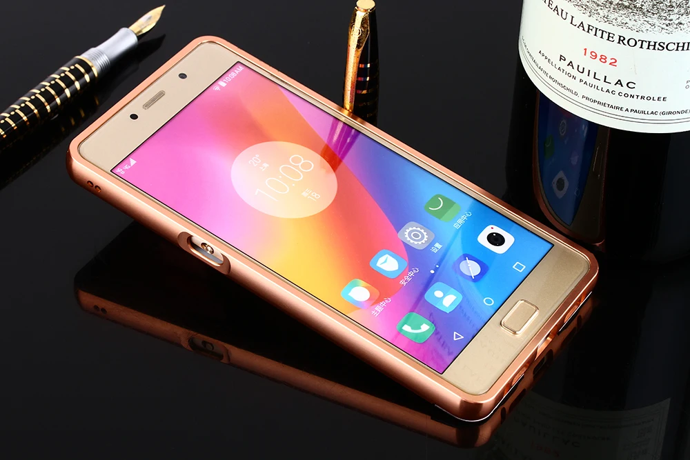 Зеркальный чехол Lenovo Vibe P2 P2a42 металлический алюминиевый каркас с зеркальной