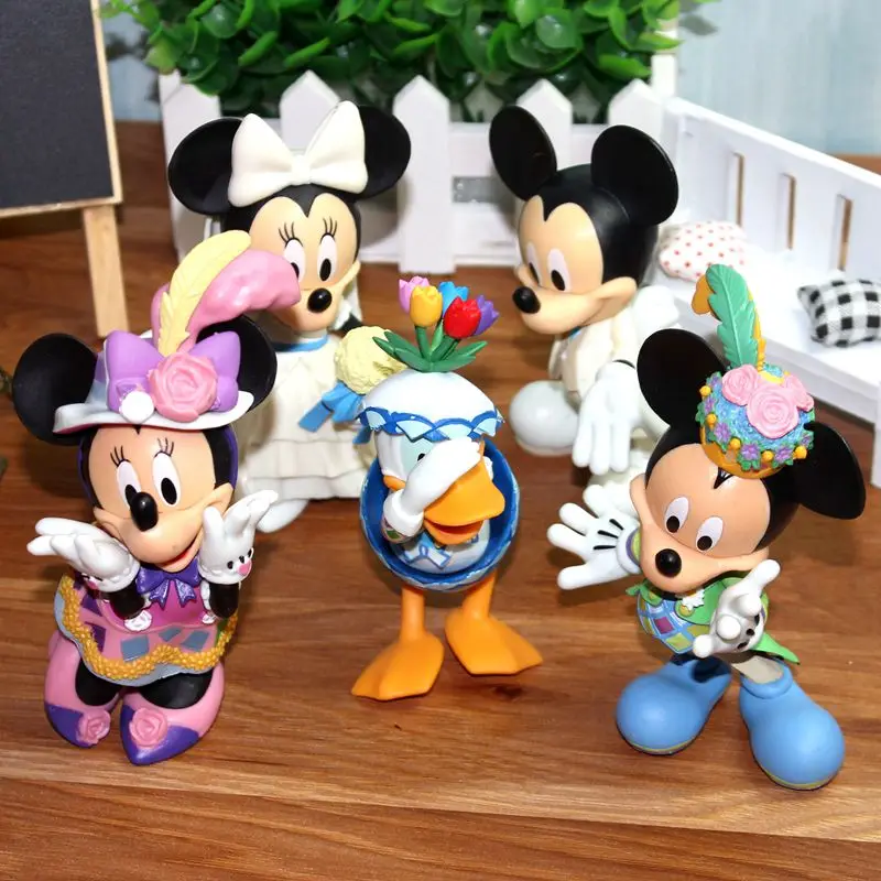 Disney игрушки 5 шт./лот 11 13 см с рисунками зверей из мультфильмов для детей Микки