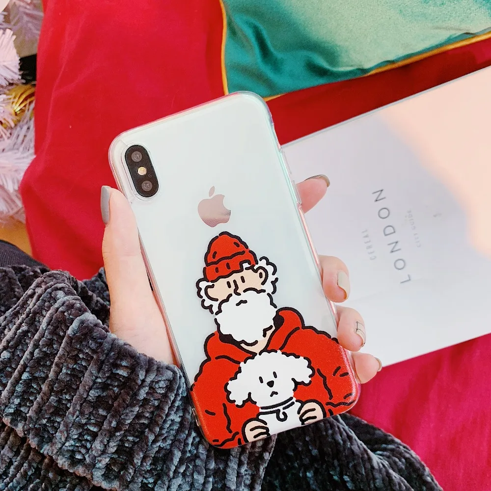 ORYKSZ Рождество Мультфильм ТПУ Мягкий силиконовый чехол для телефона iPhone X 7 8 Plus