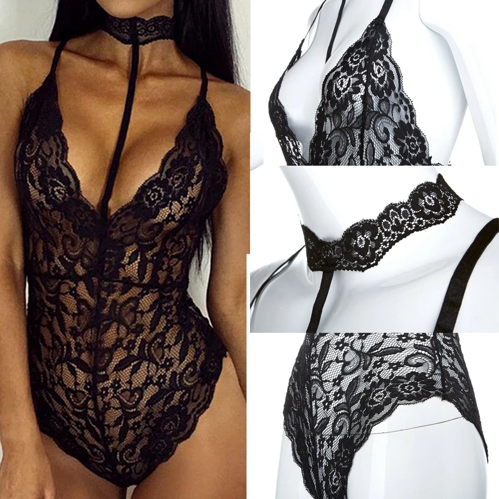 Пикантные Эротические стринги Babydoll Для женщин Слинг Кружева кружевное нижнее