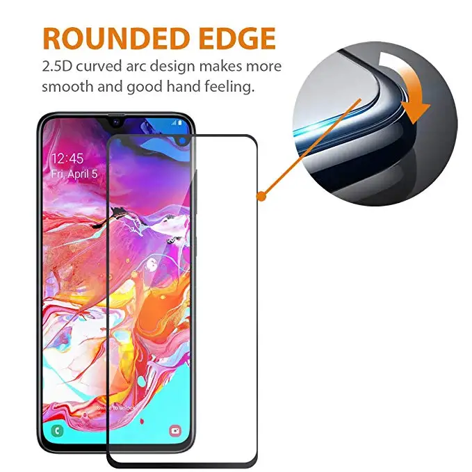 100 шт./лот для Samsung Galaxy A20 A40 A70 A 20 40 70 полное покрытие закаленное стекло 3D Защитная