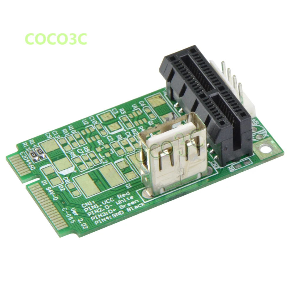 Mini PCIe к PCI-e 1x слот адаптер для mini ITX mini PCI-e к PCI express riser card для звука, сети, видеокарты