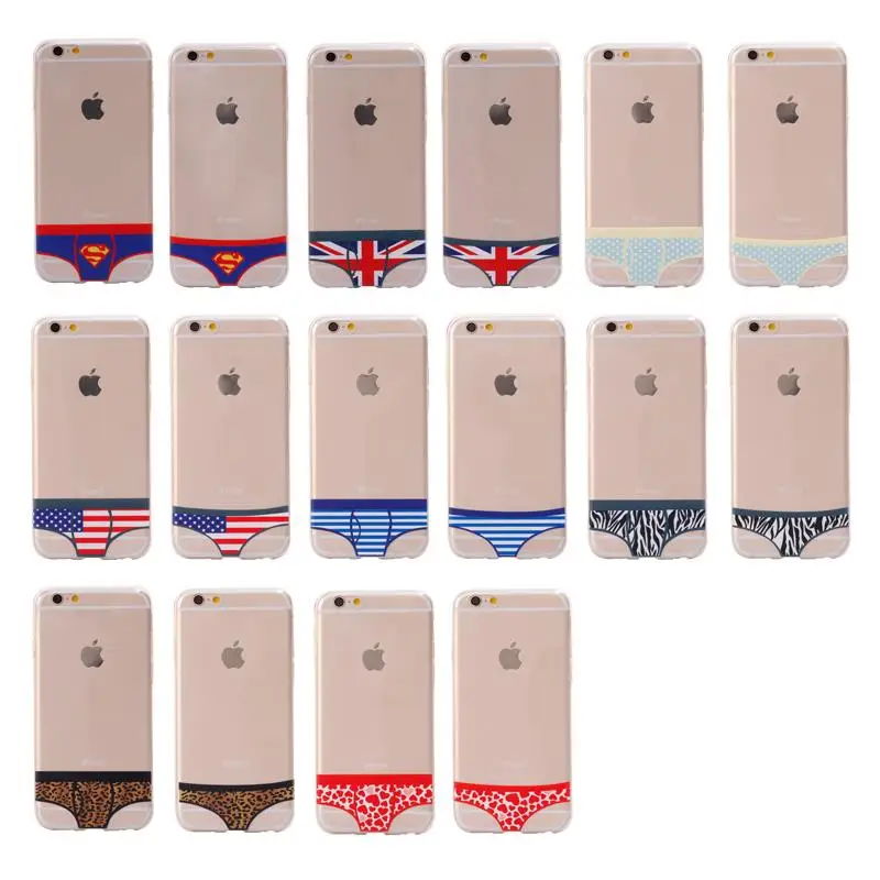 TPU Flag briefs Case for iphone 6 4.7&quot sexy Leopard Super man Soft silicone Phone cases Cover |