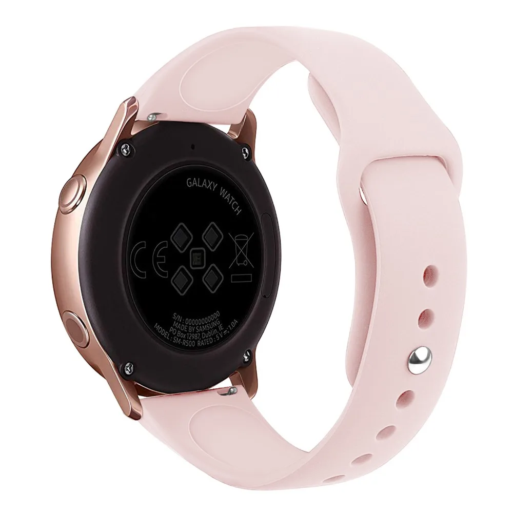 20 мм силиконовые полосы для Samsung Galaxy Watch активный ремешок gear S2 Спортивный