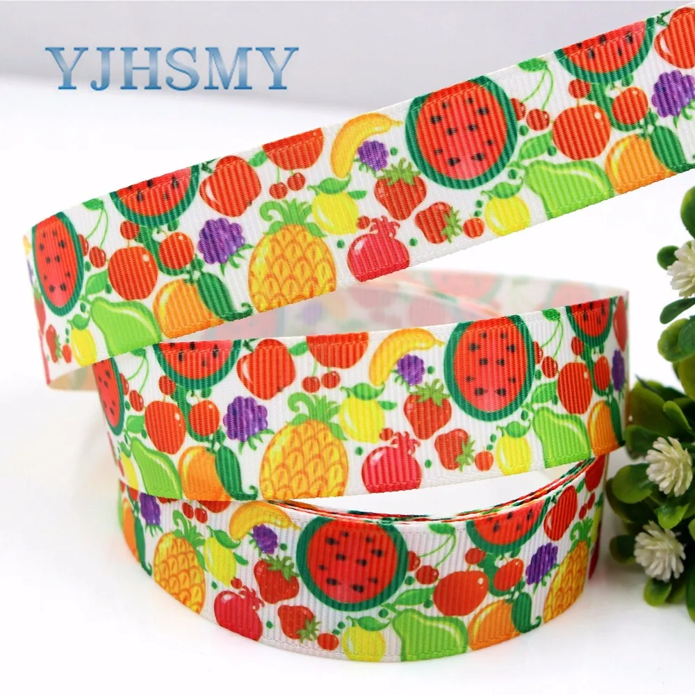 YJHSMY H-17505-45 22 мм 10 ярдов оранжевые ленты термопечать grosgrain Свадебные аксессуары DIY