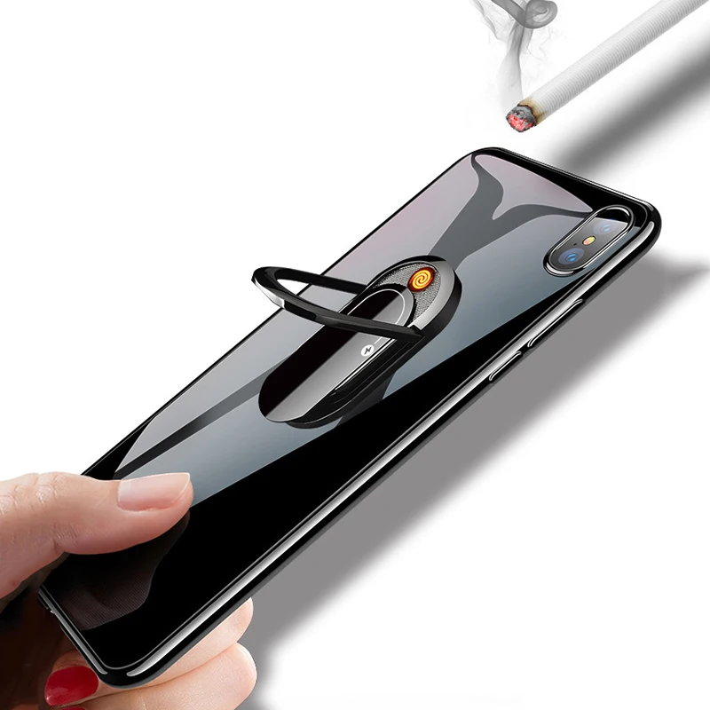 Креативная USB Электронная зажигалка может сделать мобильный телефон Кронштейн электрическая зажигалка многофункциональные аксессуары для сигарет зажигалки зажигалка usb