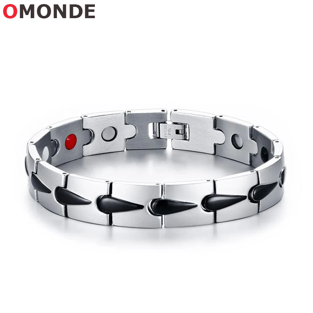 Магнитный браслет для мужчин и женщин голограмма из нержавеющей стали магнит
