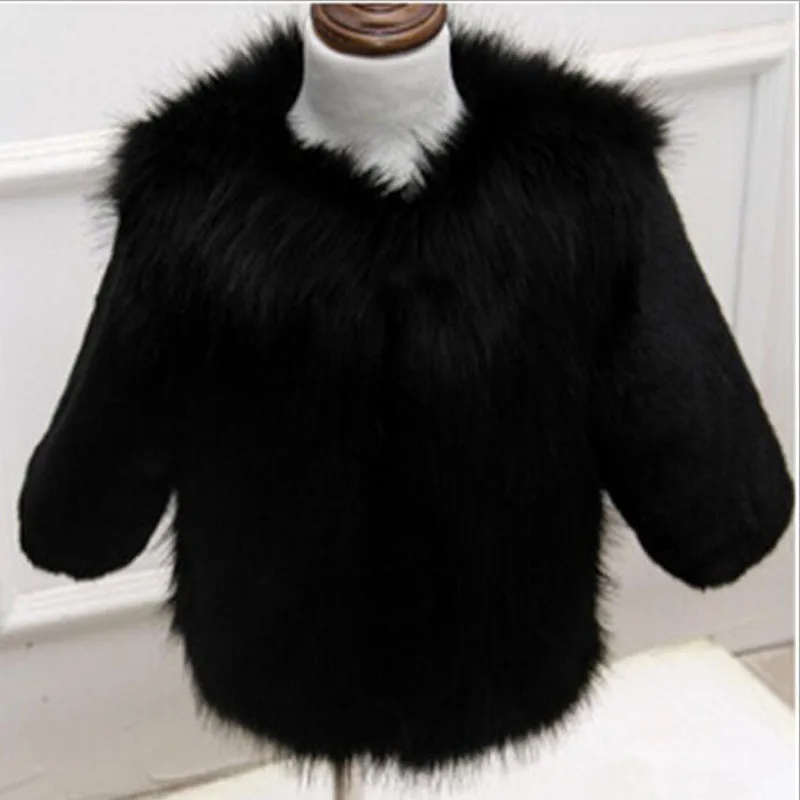 Fashion Faux Fur Kids girls winter coat Thick Parkas Cotton Children Clothing Toddler Baby Coats Jackets jacket | Детская одежда и