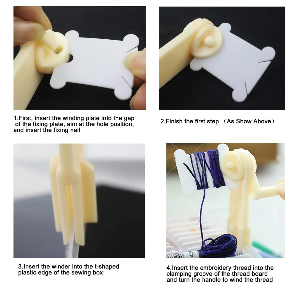 30 шт. пластиковых нитей искусственных и шнурков катушки для хранения держателя
