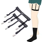 Подвязки нейлоновые для мужчин и женщин, подвязки с клипсами для рубашек, 1 пара, равномерные Нескользящие, устойчивые к поясу, 5 цветов