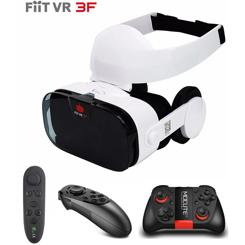 Гарнитура виртуальной реальности Fiit 3F VR + 3d геймпад очки для Iphone X 8 LG Xiaomi Sony часы