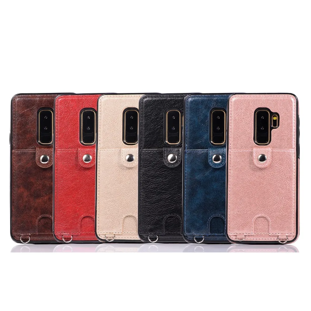 Модный чехол-кошелек для samsung Galaxy S9, чехол для samsung S8 S9 Plus, S7 Edge, кожаный чехол с карманом для карт, ремешок