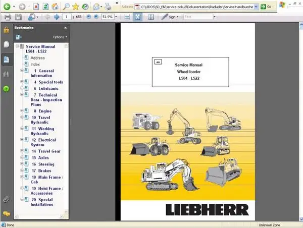 Liebherr Lidos 2015 All Parts &amp Service Complete Set+HDD 320B Moblie Hard Driver |