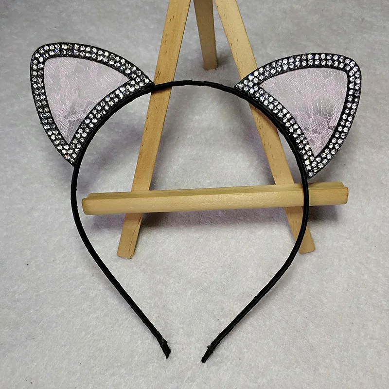 Кружевные стразы Хрустальная корона кошачьи уши лисы головная повязка милые