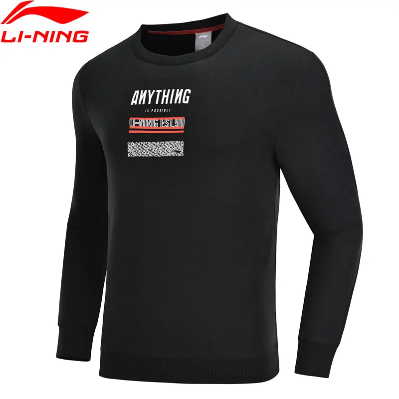 Li-Ning мужской сверхмодный свитер обычный комфорт 87% хлопок 13% полиэстер подкладка